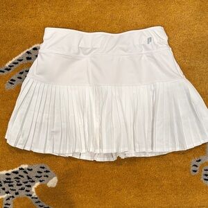 Prince White Pleated Mini Tennis Skirt